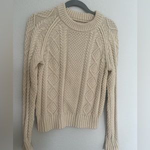LL bean cable knit sweater size S